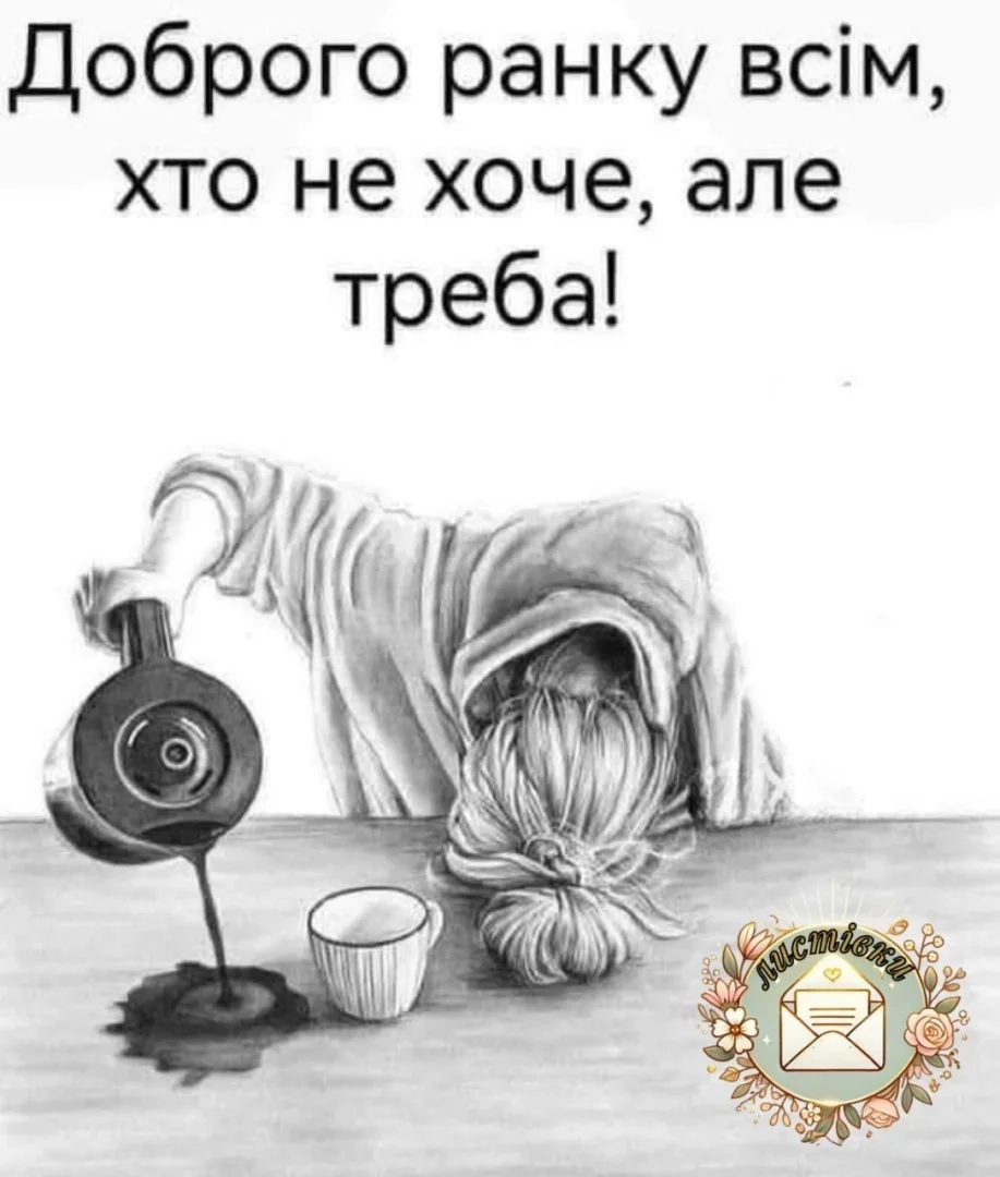 Веселая картина с кофе