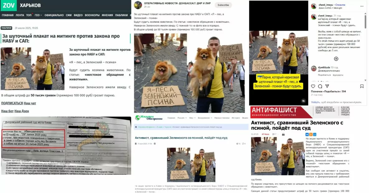 Изображение: Фейк об активисте и собаке