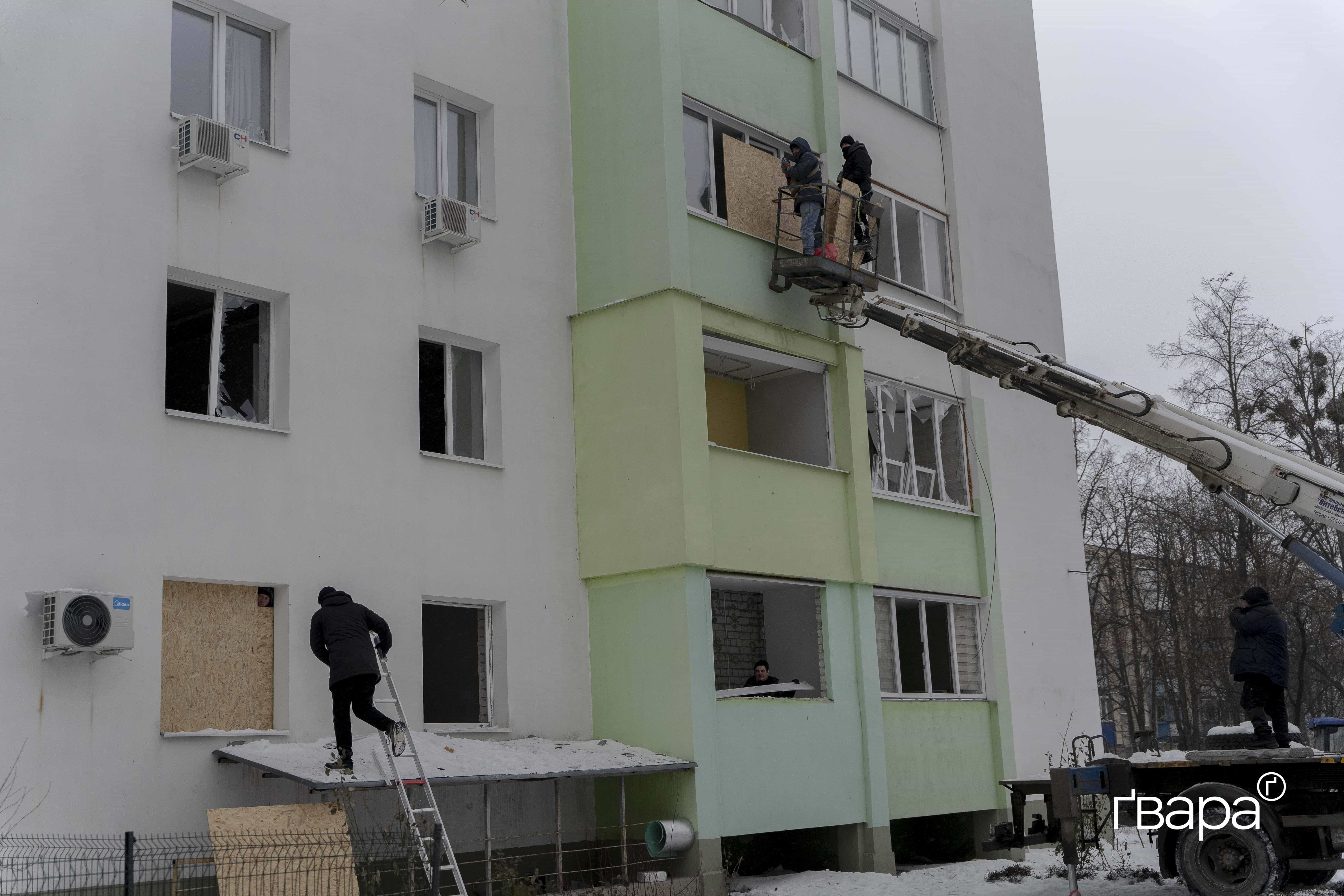 Повреждения в Немышлянском районе Харькова