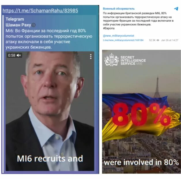Фейк. Заявления МИ6 о разоблачении мошеннических кол-центров и об украинцах-террористах во Франции