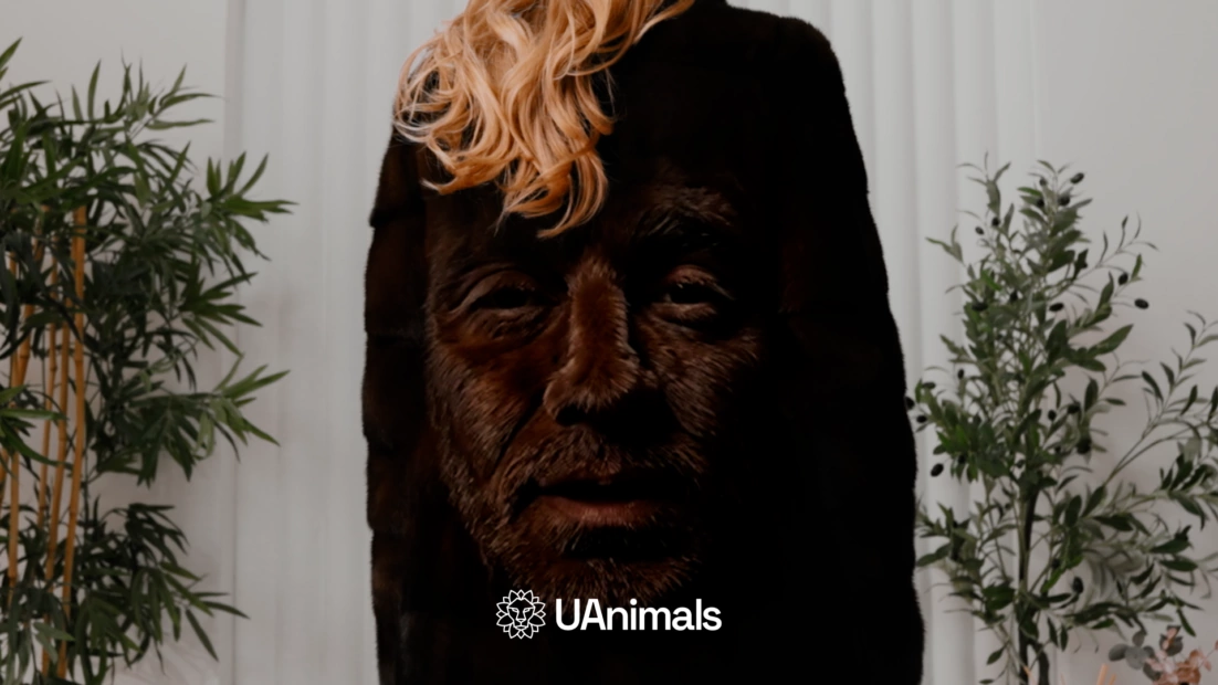 Анна Кошмал в социальном ролике UAnimals против меха