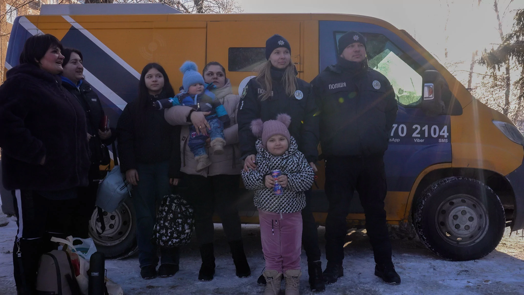 Сім'я, евакуйована з Гонтарівки