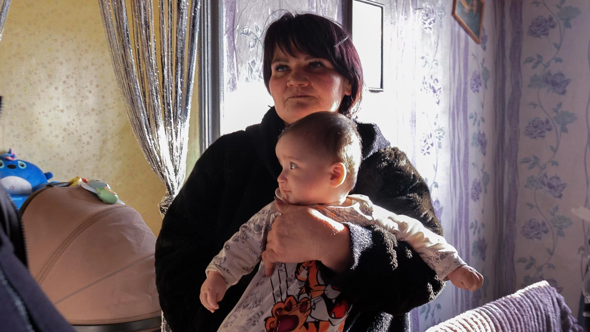 Наталия с внуком перед отъездом