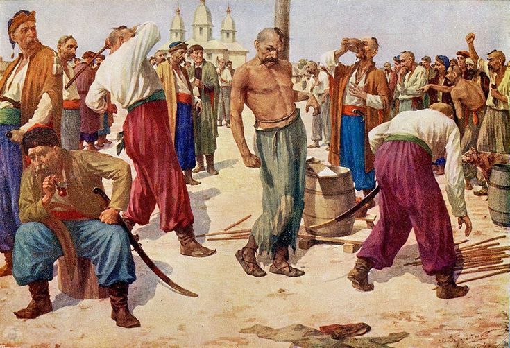 Бой дубинками на Запорожье, автор Данило Крайнев, 1935г.